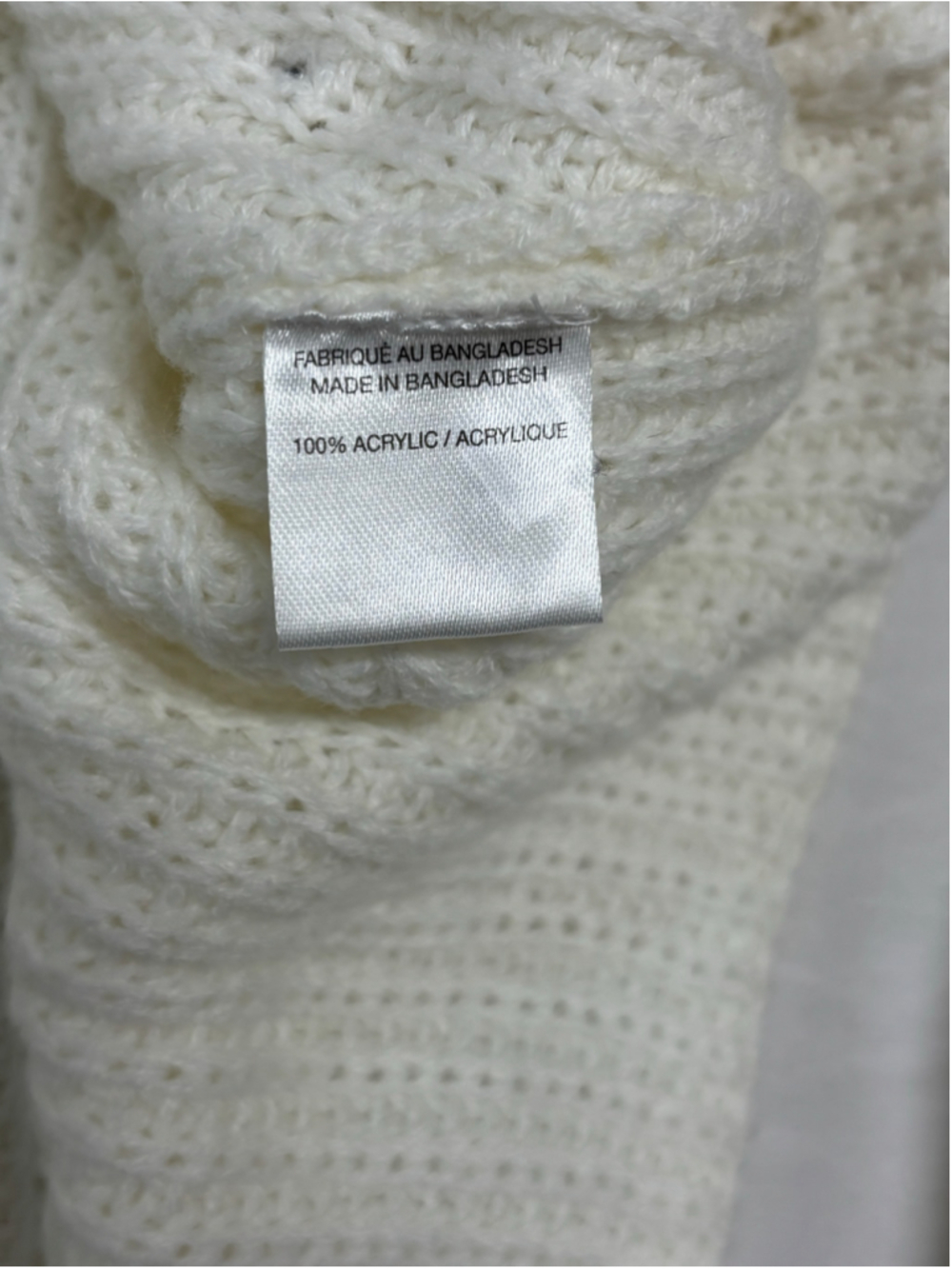 Women's Lily Morgan White Rhinestone Studded Wrap Hem Mock Neck Sweater - XL 790 - Picture 8 of 8
